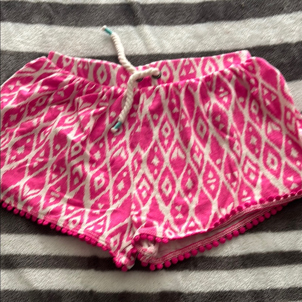 Pink and White Patterned Shorts